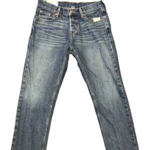 Hollister W31 X L 32 Straight Fit Authentic Denim 100% Cotton Jeans w/buttons